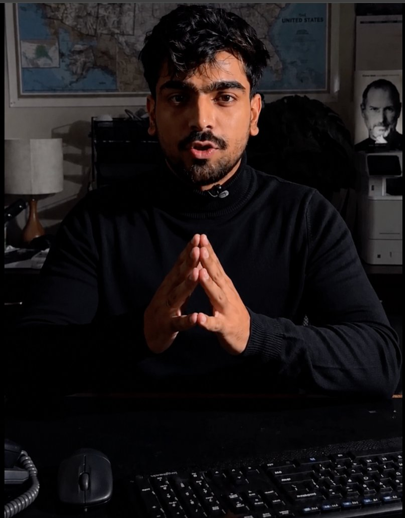 Clean talking-head look frame with no text or player UI